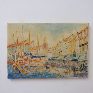 Toile représentant le port de St Tropez