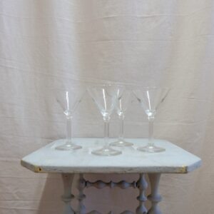 Verres à cocktail, pied colonne