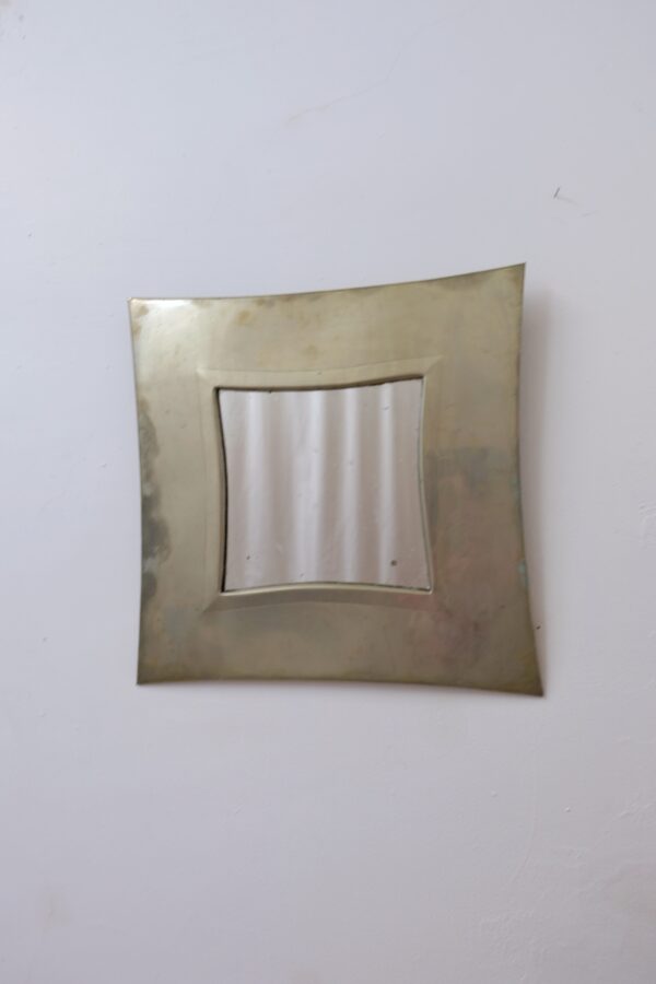 Miroir en inox années 90